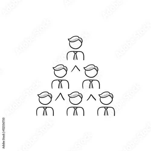 Business pyramid  sketch icon