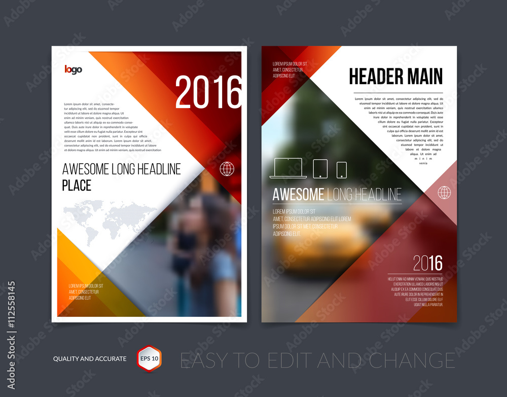 Set of Brochure template layout, cover design annual report, mag Set of Brochure template layout, cover design annual report, mag