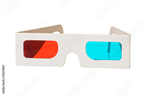 3d glasses isolated on the white background