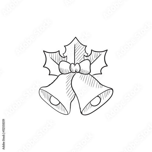 Christmas bells  sketch icon