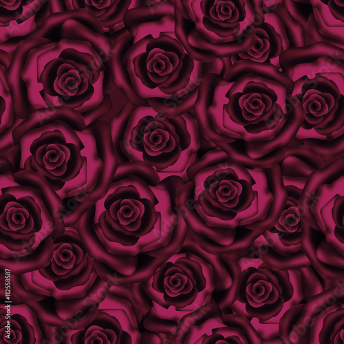 Seamless roses background pattern