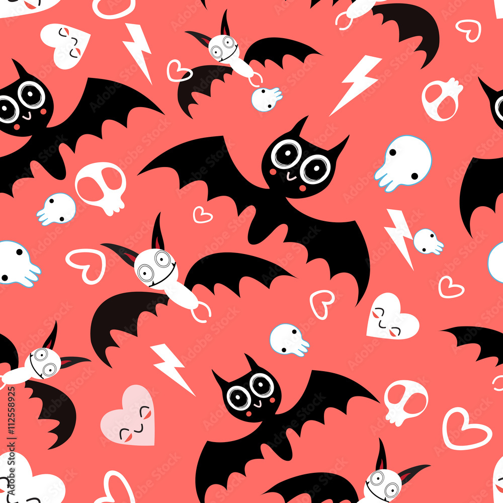 Seamless beautiful pattern bats Seamless beautiful pattern bats