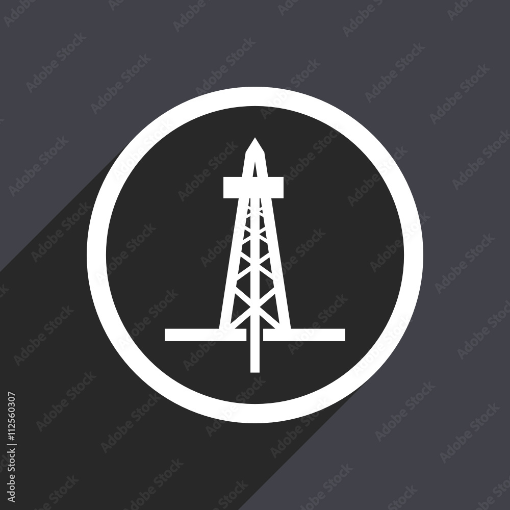 Gray flat design gas vector icon Gray flat design gas vector icon