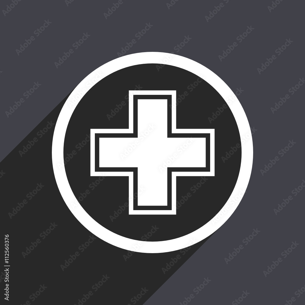 Gray flat design vector icon Gray flat design vector icon