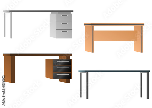 Set of desks for office equipment