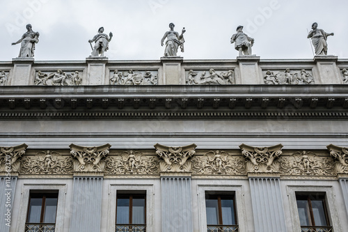Historic building of the Austrian Parliament in Vienna, Austria.