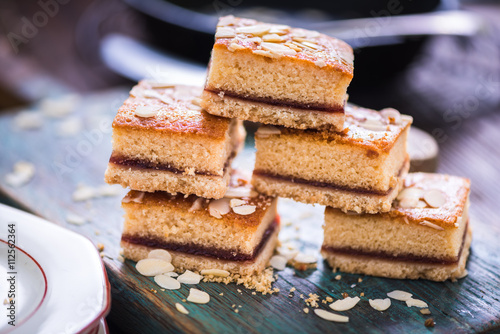 stack of almond cake
