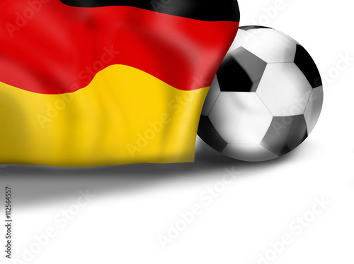 german flag football soccer 3D ball