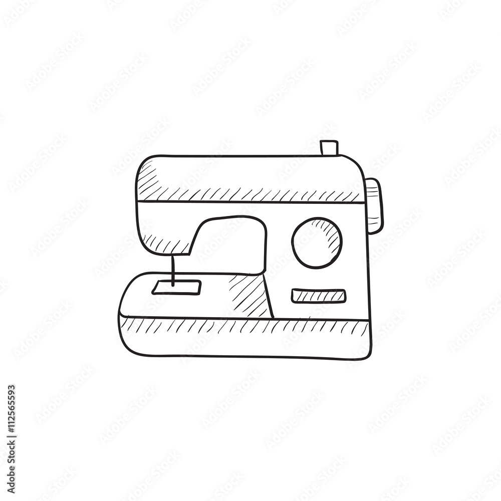 Sewing-machine sketch icon.
