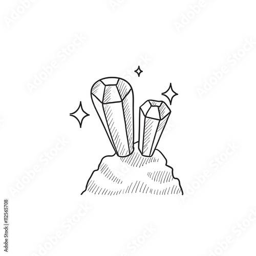 Gemstones sketch icon.