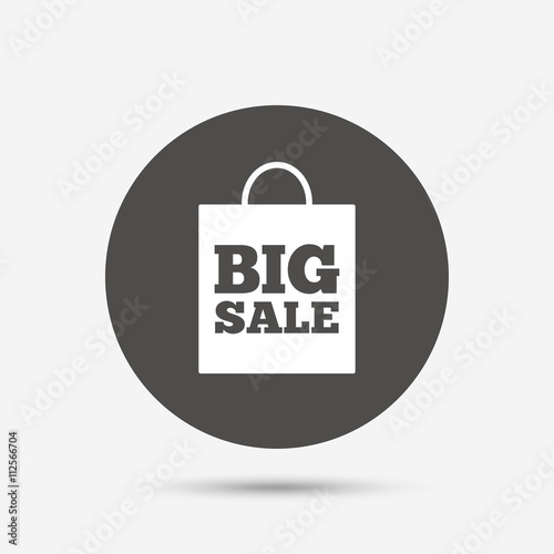 Big sale bag sign icon. Special offer symbol.