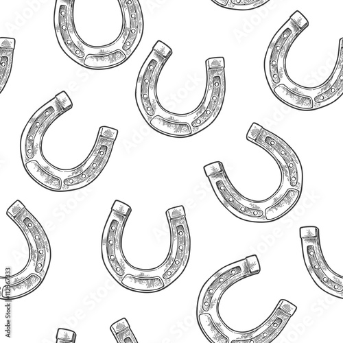 Horseshoe Seamless Pattern. 