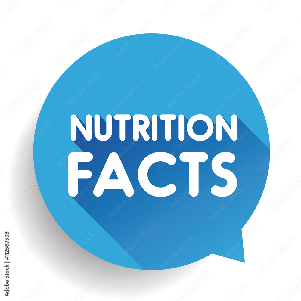 Nutrition facts label sign vector