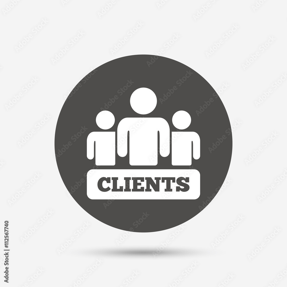 Clients sign icon. Group of people symbol. Clients sign icon. Group of people symbol.