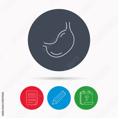 Stomach icon. Gastroscopy health sign.