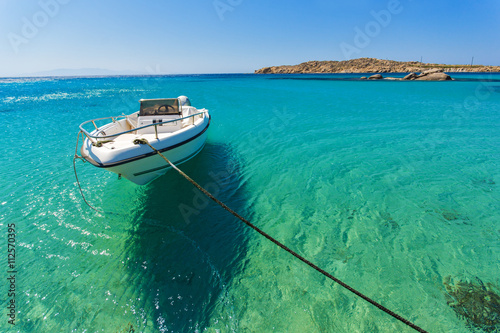 Clear waters of Paranga Beach on the island of Mykonos, Cyclades, Greece © Stoyan Haytov