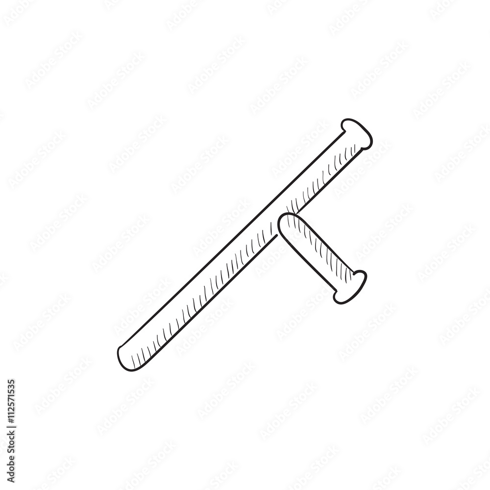 Fototapeta premium Baton sketch icon.