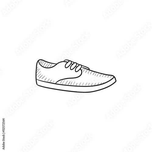 Male shoe sketch icon.
