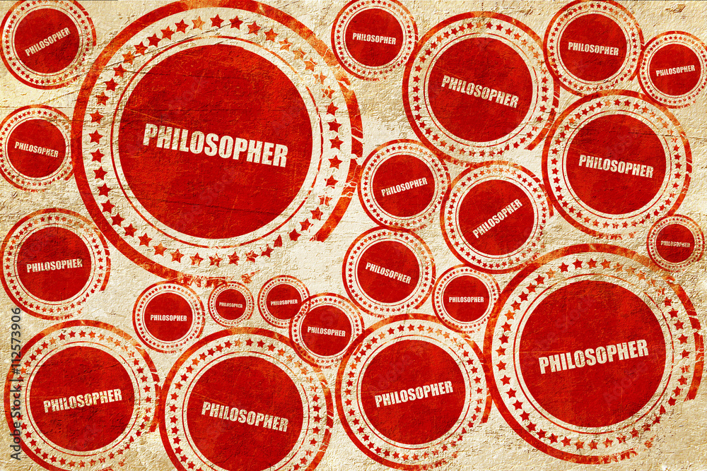 Obraz premium philosopher, red stamp on a grunge paper texture