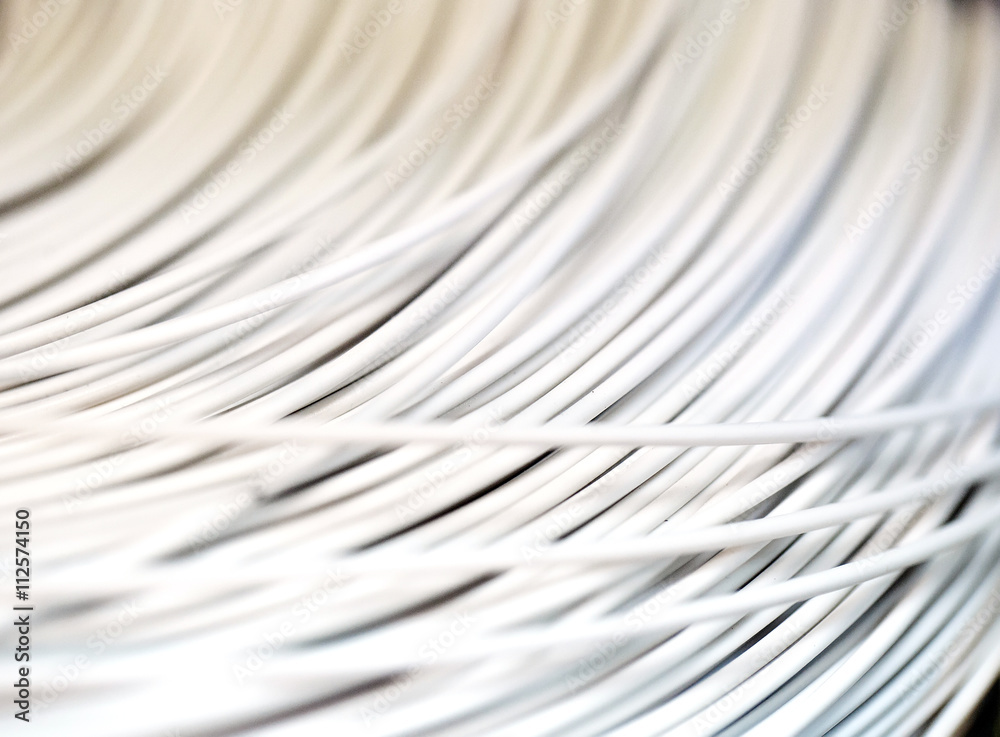 Obraz premium close up a roll of white cable
