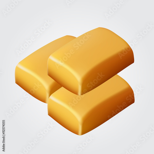 Caramel isolated on a white background