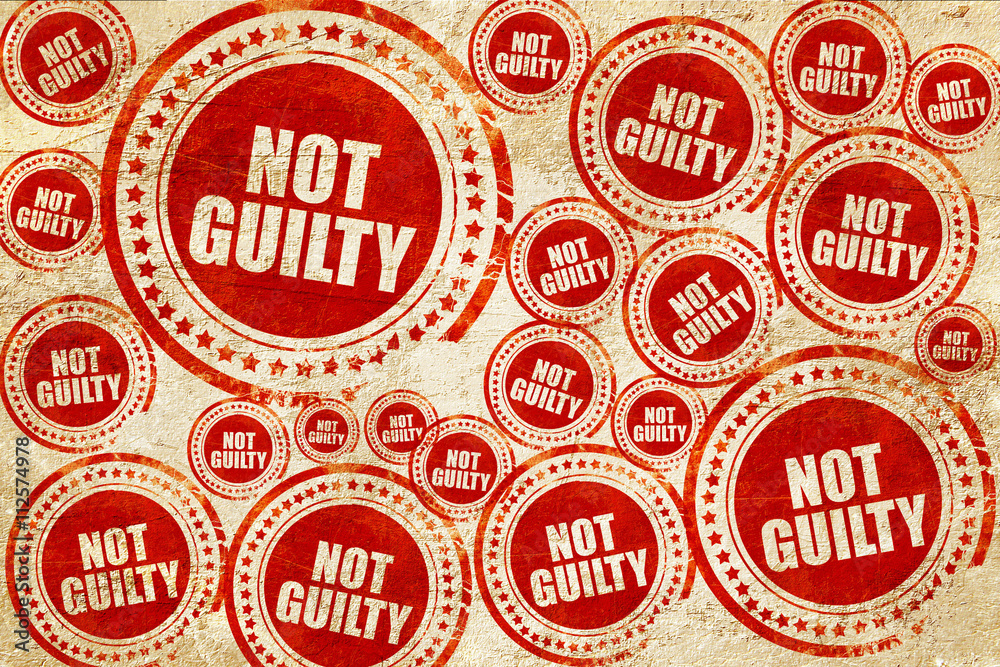 Obraz premium not guilty, red stamp on a grunge paper texture