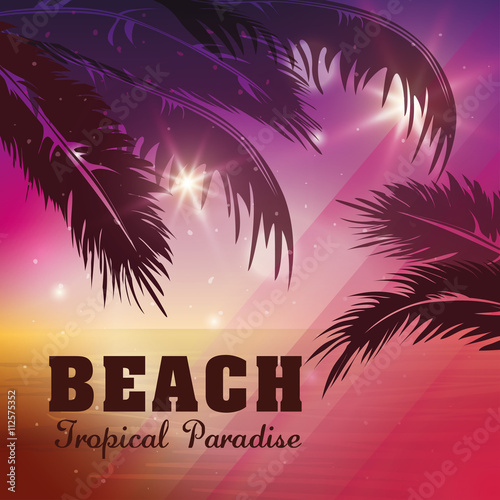 Beach design. Summer icon.  Colorful Illustration , vector