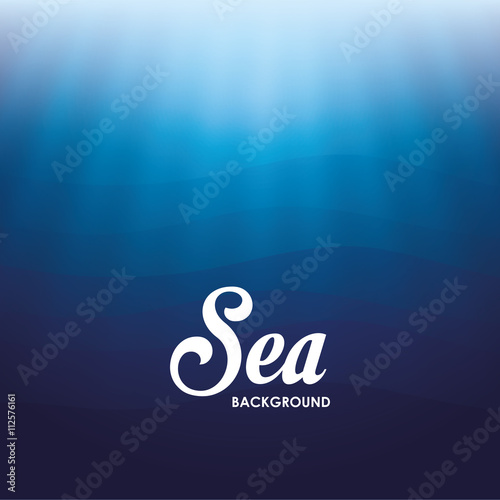 Sea design. blue background. Colorful illustration , vector