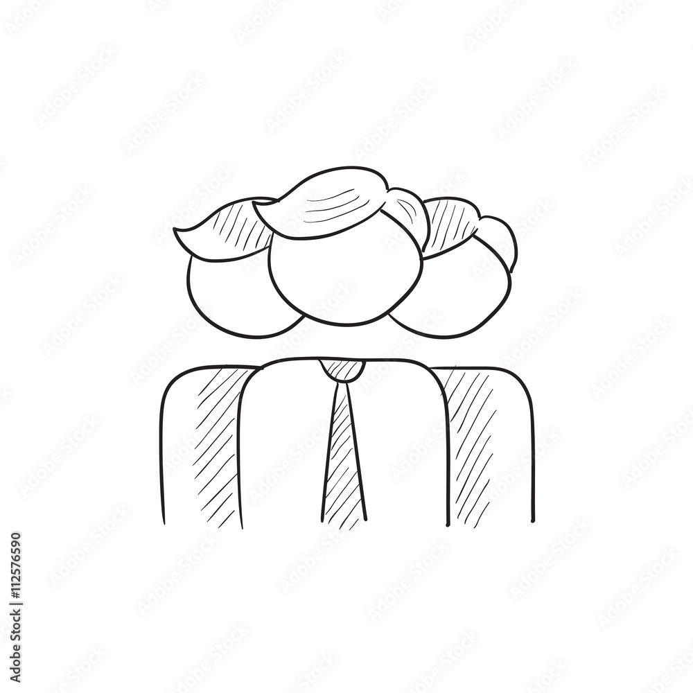 Group of businessmen sketch icon. Group of businessmen sketch icon.
