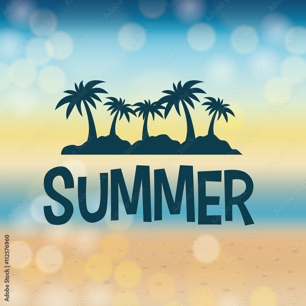 Obraz premium Summer time design. Vacation icon. Beach concept