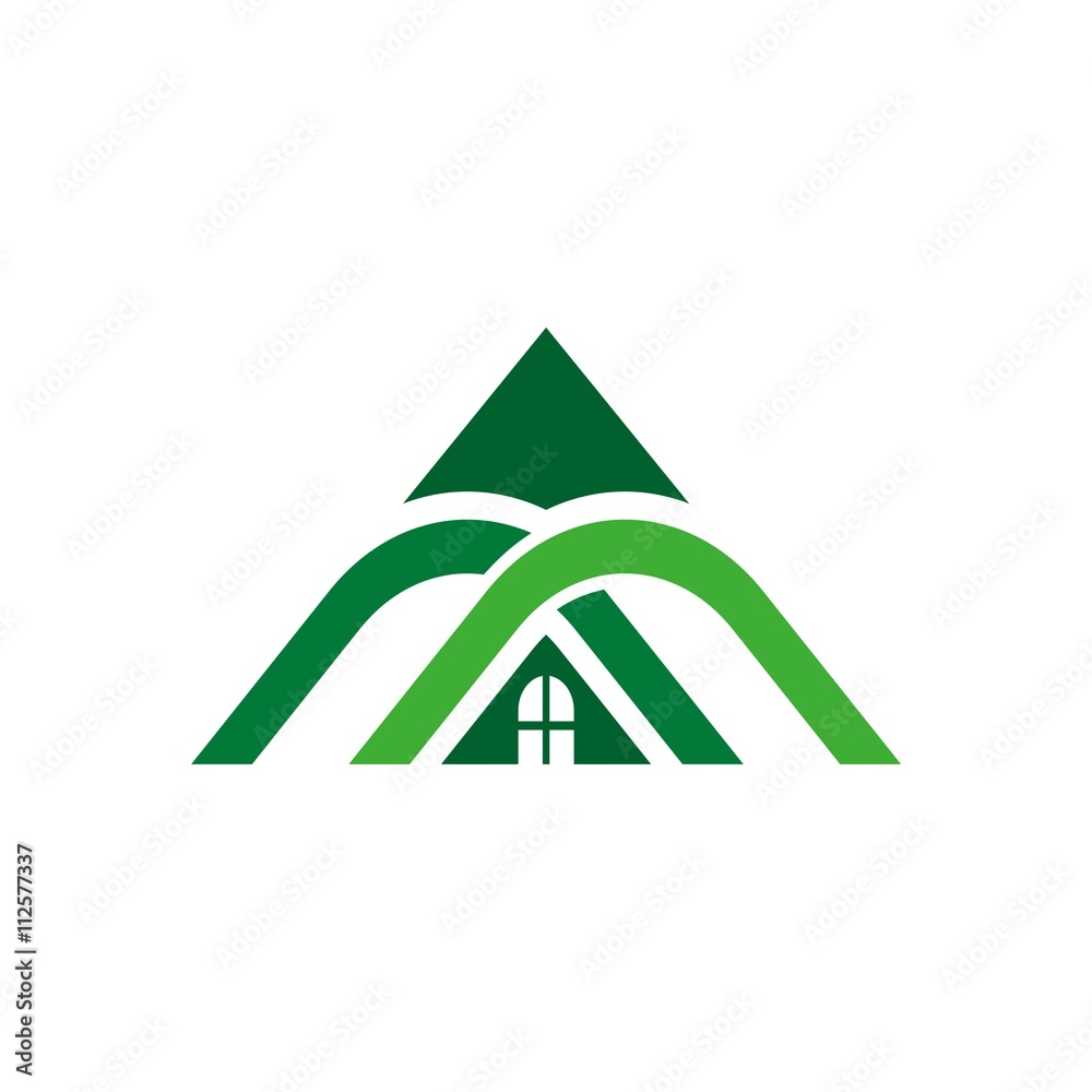 creative design logo house building window circle symbol vector creative design logo house building window circle symbol vector