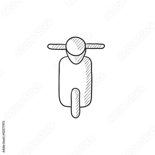 Scooter sketch icon.