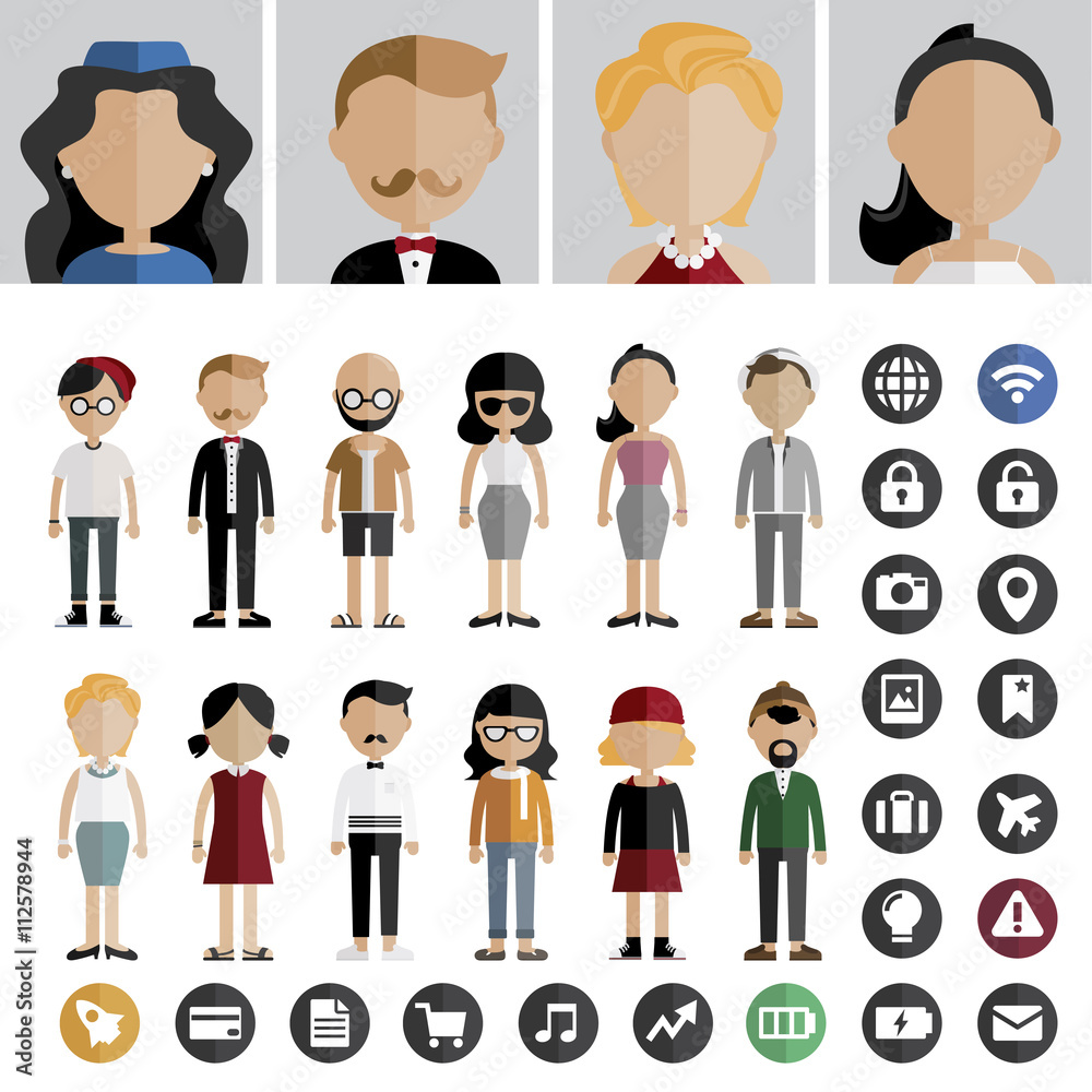 People Lifestyle Contemporary Icon Vector Concept