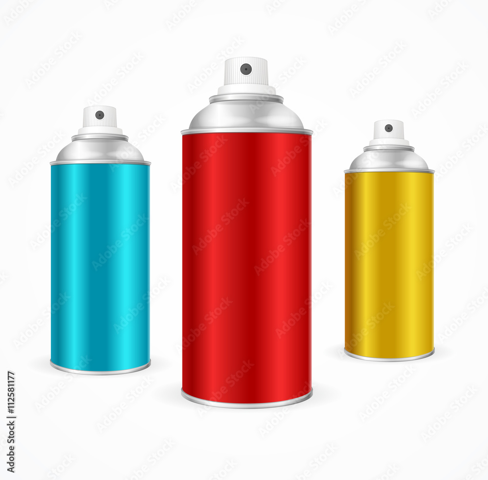 Aluminium Spray Can Template Blank. Vector Aluminium Spray Can Template Blank. Vector