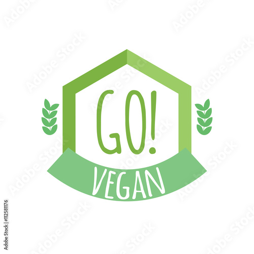 GO vegan logo or label