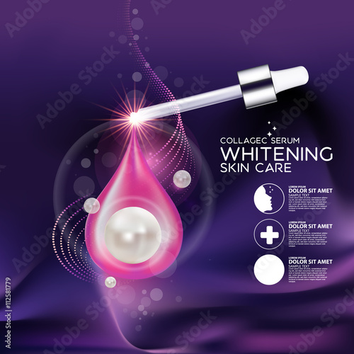 Serum and Background Concept Skin Care Cosmetic.