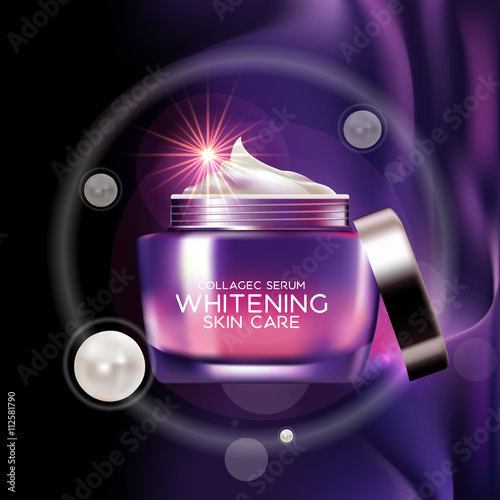 Serum and Background Concept Skin Care Cosmetic.