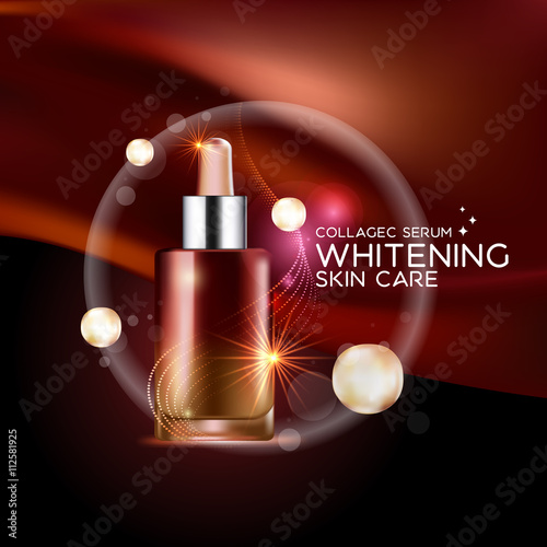 Serum and Background Concept Skin Care Cosmetic.