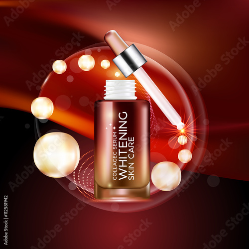 Serum and Background Concept Skin Care Cosmetic.