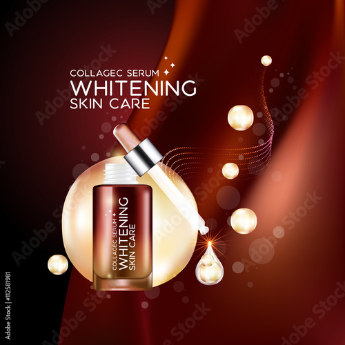 Serum and Background Concept Skin Care Cosmetic.