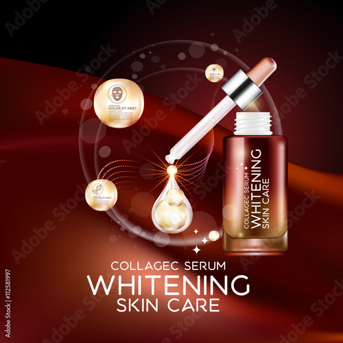 Serum and Background Concept Skin Care Cosmetic.