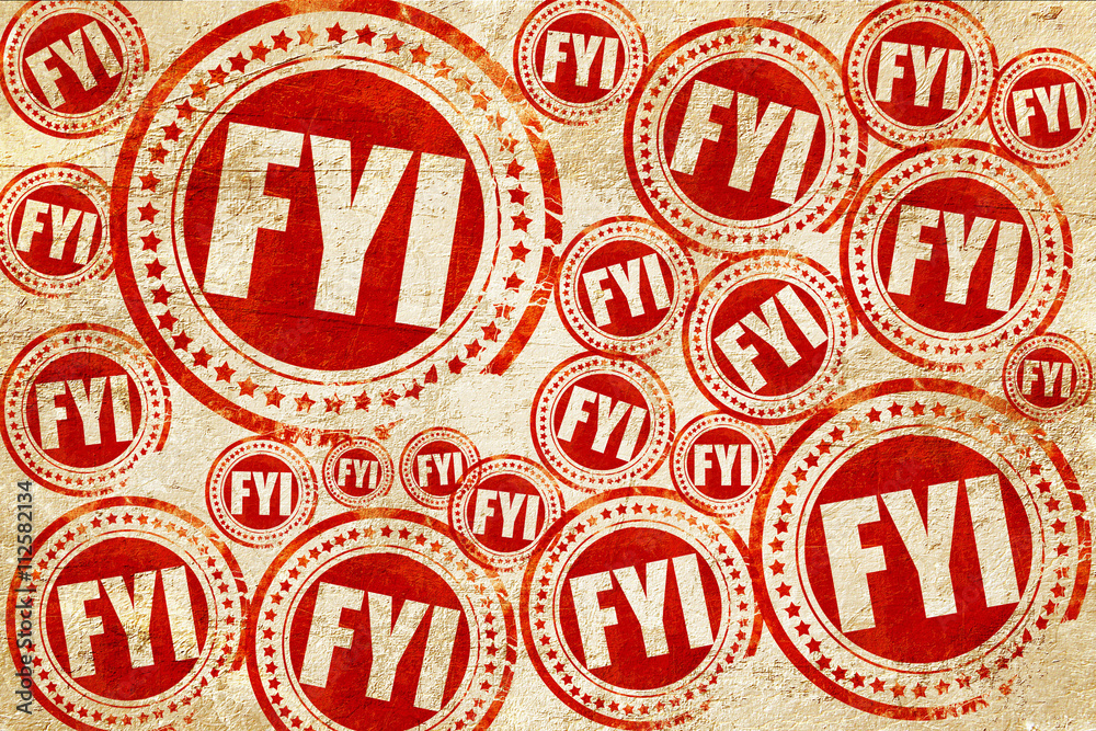 Obraz premium fyi, red stamp on a grunge paper texture