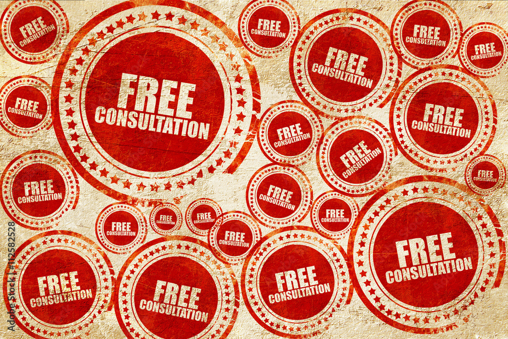 free consultation, red stamp on a grunge paper texture free consultation, red stamp on a grunge paper texture