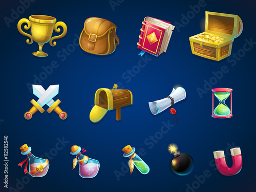 Set items for game user interface Atlantis ruins