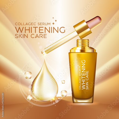 Serum and Background Concept Skin Care Cosmetic.
