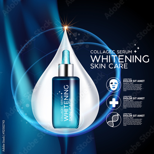 Serum and Background Concept Skin Care Cosmetic.