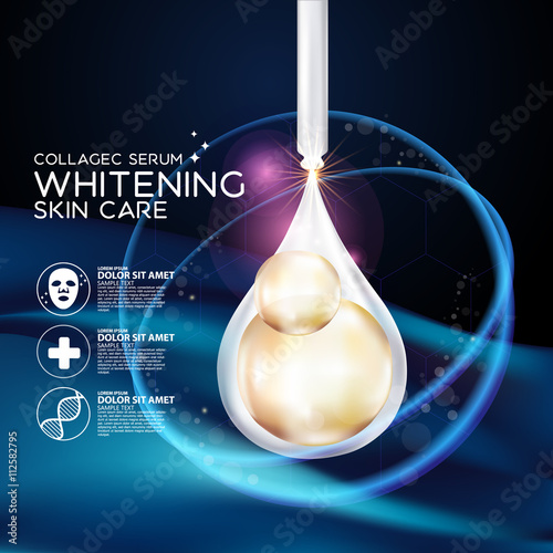 Serum and Background Concept Skin Care Cosmetic.
