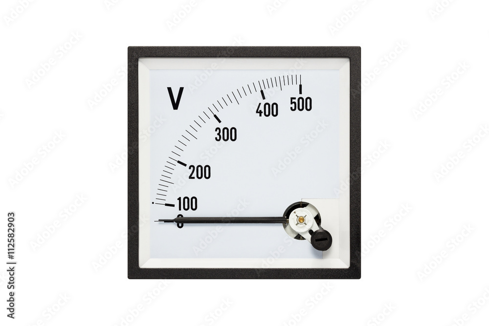 Analog Voltmters isolated on white background.( With clipping path.) Analog Voltmters isolated on white background.( With clipping path.)