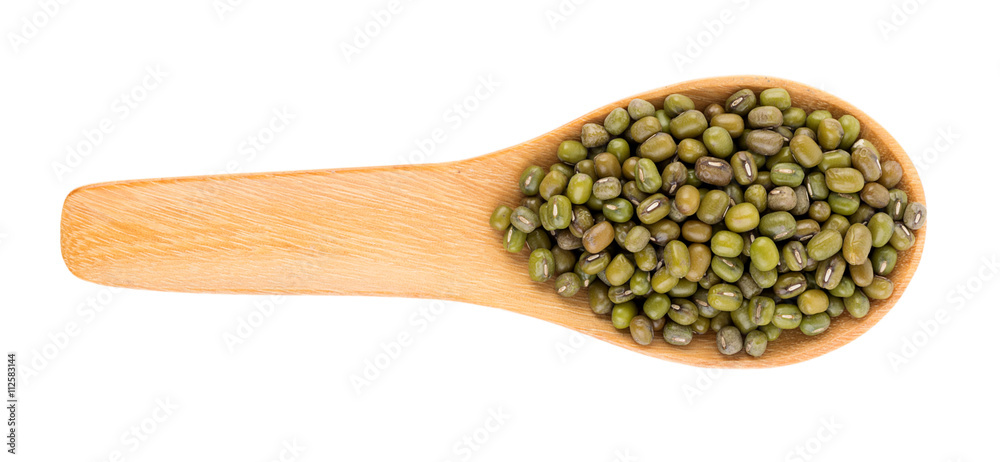 Pile of mung beans isolated on white Pile of mung beans isolated on white