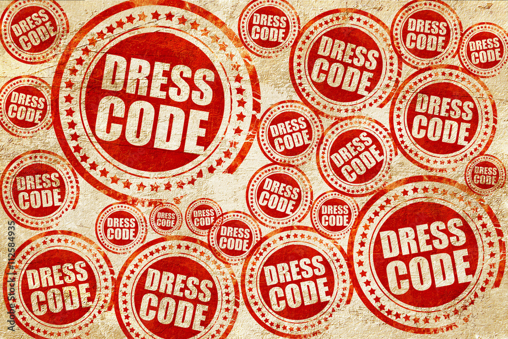 Obraz premium dress code, red stamp on a grunge paper texture